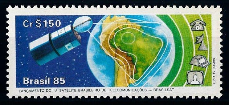 [66088] Brazil 1985 Space Travel Weltraum Brasilsat  MNH