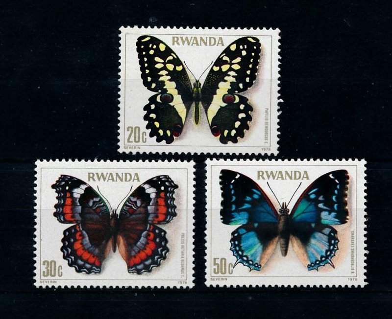 [52513] Rwanda 1979 Butterflies schmetterlingen papillons  From set MNH