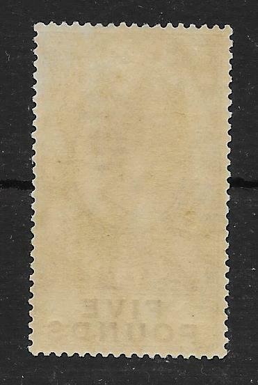 GIBRALTAR SG108 1925 £5 VIOLET & BLACK MTD MINT