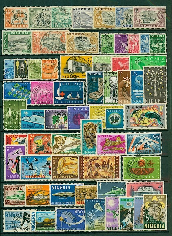 Nigeria collection with a good range of issues will benefit  Used Stamps