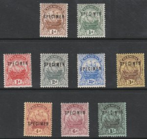 BERMUDA 1910 CARAVELLE SPECIMEN set of 9 complete