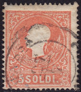 Lombardy-Venetia - 1858 - Scott #10a - used - MASSA pmk