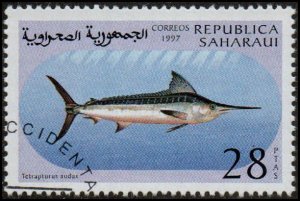Sahara Republic Col: SW 1997 07/01 - Cto - 28p Striped Marlin (Fish) (1997)