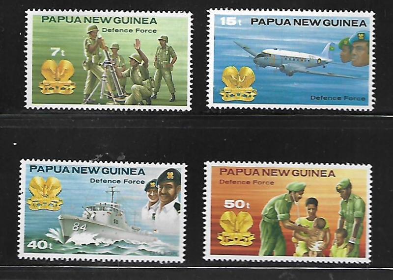 PAPUA NEW GUINEA  536-539 MNH DEFENSE FORCE SET