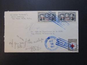 Honduras 1953 SC# C206 (x2) On Airmail Cover - Z3783