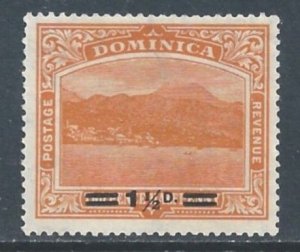 Dominica #55 Mint No Gum 2 1/2p Roseau, Capital Surcharged