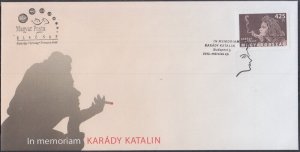 HUNGARY SC # 4230 FDC KATALIN KARADY, HUNGARIAN. ACTRESS AND SINGER