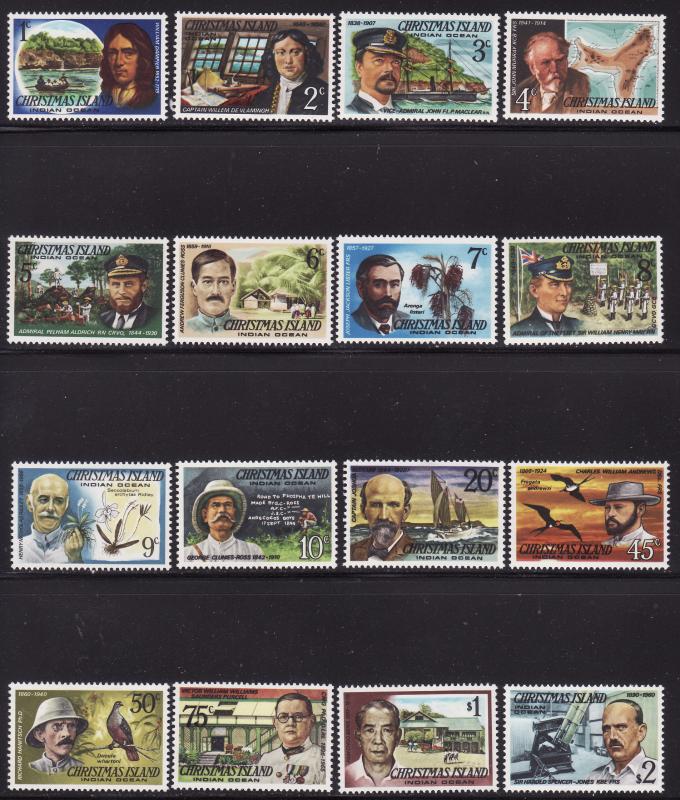 Christmas Island #69-84 F-VF Mint NH ** Famous Visitors