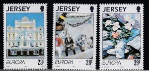 Jersey # 631-633. Europa '93, Contemporary Art, Mint NH, 1/2 Cat