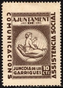 1937 Spain Civil War 10 Cent Council Juncosa de Les Garrigues Social Assistance