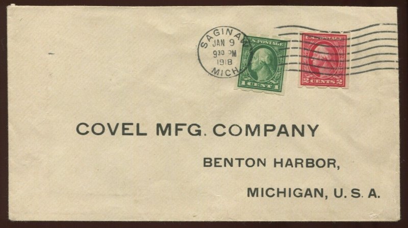 408-409 Brinkerhoff Type 1 Vending Used Stamps on UNIQUE Cover HV15