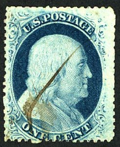 U.S. #24 USED PEN CANCEL