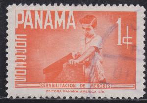 Panama RA49 Boy Sawing Wood 1961