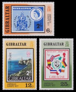 Gibraltar 390-392 Amphilex set 3 MNH 1977