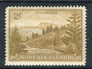 NORFOLK ISLAND; 1947 early Ball Bay issue fine Mint hinged Shade of 2s. value