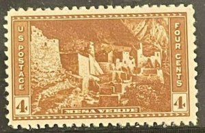 Scott#: 743 - National Parks: Mesa Verde, Cliff Palce 4c 1934 MNHOG - Lot 10