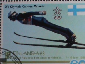 ​KOREA STAMP 1988 SC#2795 15TH WINTER OLYMPIC GAMES WINNER- FINLAND CTO-S/S-VF