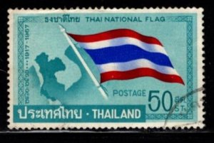 Thailand - #495 Flag & Map  - Used