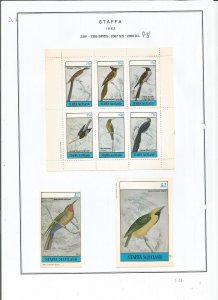 STAFFA - 1982 - Birds - Sheets - Mint Light Hinged - Private Issue