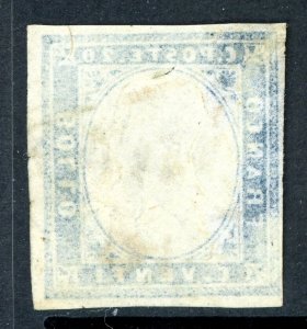 Italy 1861 Sardinia 20¢ Blue Scott #12a VFU T718 ⭐⭐⭐⭐