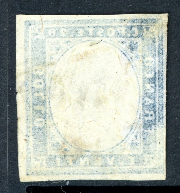 Italy 1861 Sardinia 20¢ Blue Scott #12a VFU T718 ⭐⭐⭐⭐