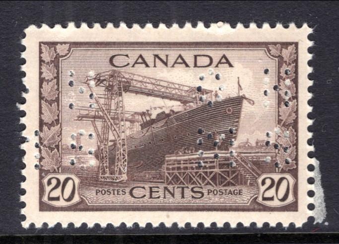 Canada O260 Official Perfin Ship MNH VF