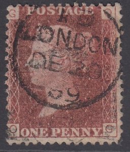 SG 43 1d rose-red plate 121. Very fine used with a London CDS, Dec 20th 1869