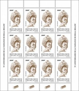 Togo Definitives Stamps 2020 MNH Bella Bellow Singers Music Reissue 2000F 12v MS