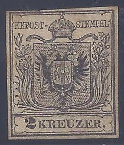 Austria Scott #2 Unused hinged F-VF