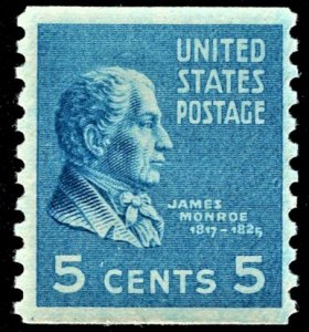 US 845 MNH VF 5 Cent James Monroe ***GEM***