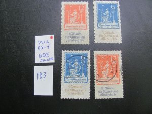 Germany 1922 MNH AND USED SETS SIGNED BPP  MI. 233-234 XF 60 EUROS (183)