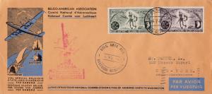 Belgium 1946 Official Flight Cover Bastogne Memorial to Washington D.C.