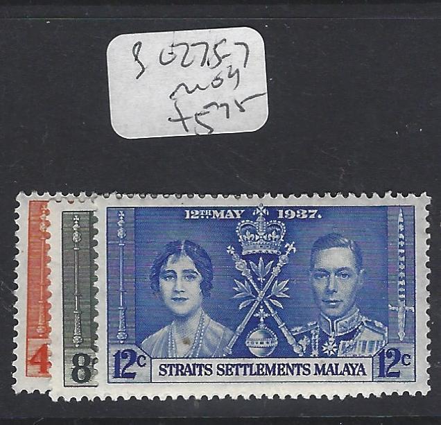 MALAYA  STRAITS SETTLEMENTS  (P0609B)   KGVI CORONATION SG 275-7   MOG