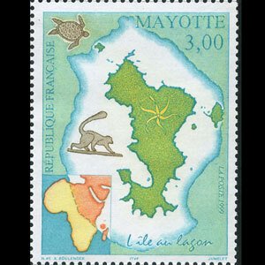 MAYOTTE 1999 - Scott# 119 Map Set of 1 NH