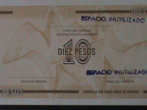 ​CUBA-NATIONAL BANK OF CUBA-$10-PESO-TOURIST EXCHANGE CERTIFICATE-UNC-VF-RARE