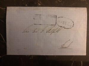 1867 Matamoros Mexico Stampless Letter sheet Cover To Parral Chihuahua