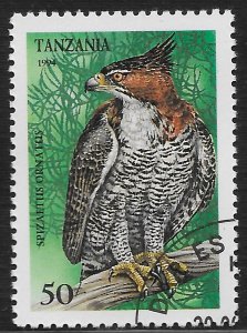 Tanzania #1280 50sh Raptors - Birds - Hawk Eagle ~ CTO