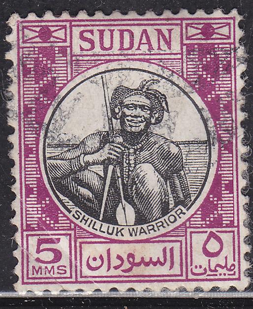 Sudan 102 Shilluk Warrior 1951