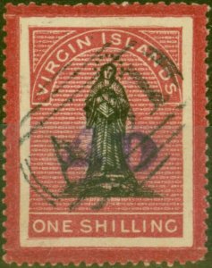 Virgin Islands 1888 4d on 1s Black & Rose-Carmine SG42 Fine Used