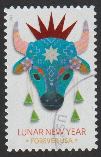 SC# 5556 - (55c) - Lunar New Year - Year of the Ox - Used single