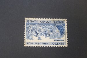 Ceylon 1954 Sc 318 set FU