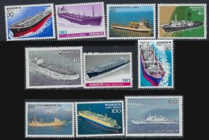 South Korea 1235-44 MNH 1981 Ships (ak3618)