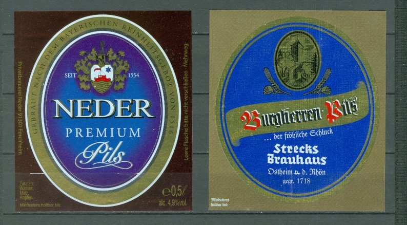 BEER LABELS...6 NICE AND CLEAN (GERMANY ?)