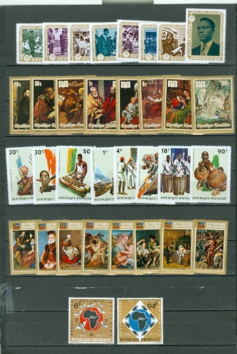 RWANDA VERY NICE LOT of (120) incl. 16 SETS MNH...#140.00