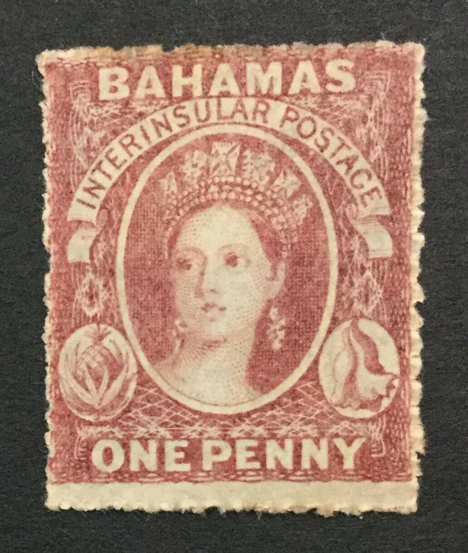 MOMEN: BAHAMAS SG #4 NO WMK 1861 MINT OG H LOT #192547-1127