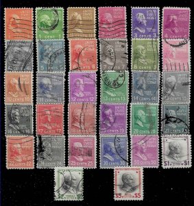 PCBstamps   US 1938 Presidential Set (803-834), (32), USED, (1)