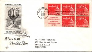 FDC 1962 SC #C64b Artcraft Cachet - Washington DC - Booket Of 5 + Label - F77091