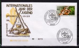 Germany, Scott cat. 1446. World Scout Conference issue. First day cover. ^