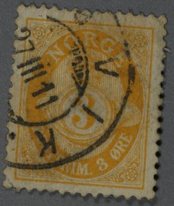 Norway #76 Used FN Dated Cancel 27 III 11 HRM