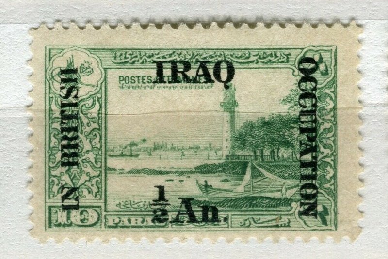 IRAQ;1918 early BRITISH OCCUPATION issue Mint hinged 1/2a. value